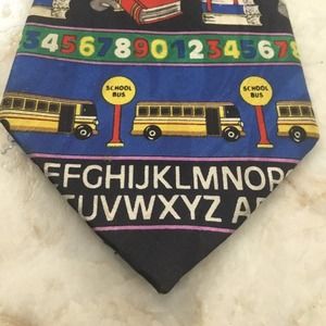 STEVEN HARRIS Necktie, HANDMADE, MULTICOLOR, SCHOOL PRINT